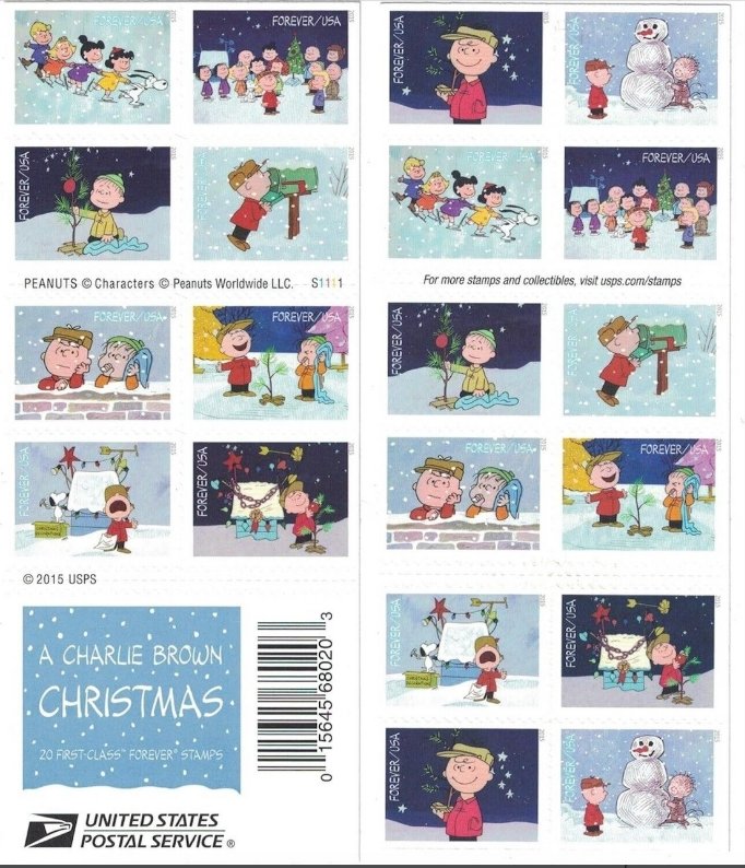 A Charlie Brown Christmas2015-Booklets Of100Stamps