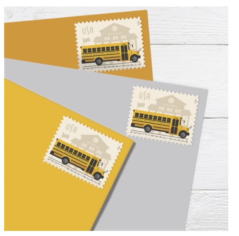 School Bus 2023Forever Stamps
