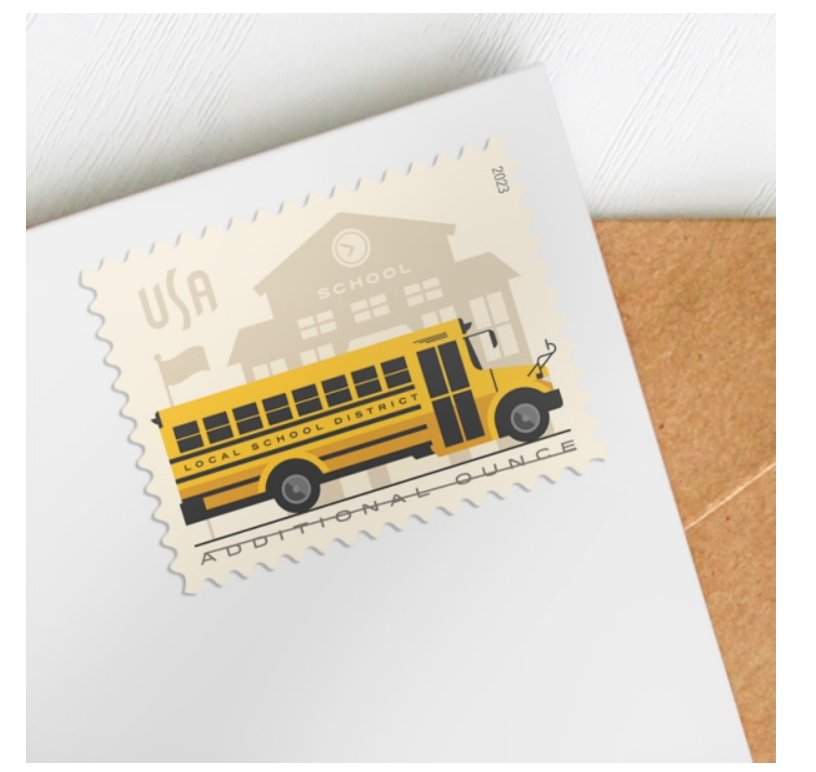 2023 Stamps School Bus Forever Stamps - Image 2