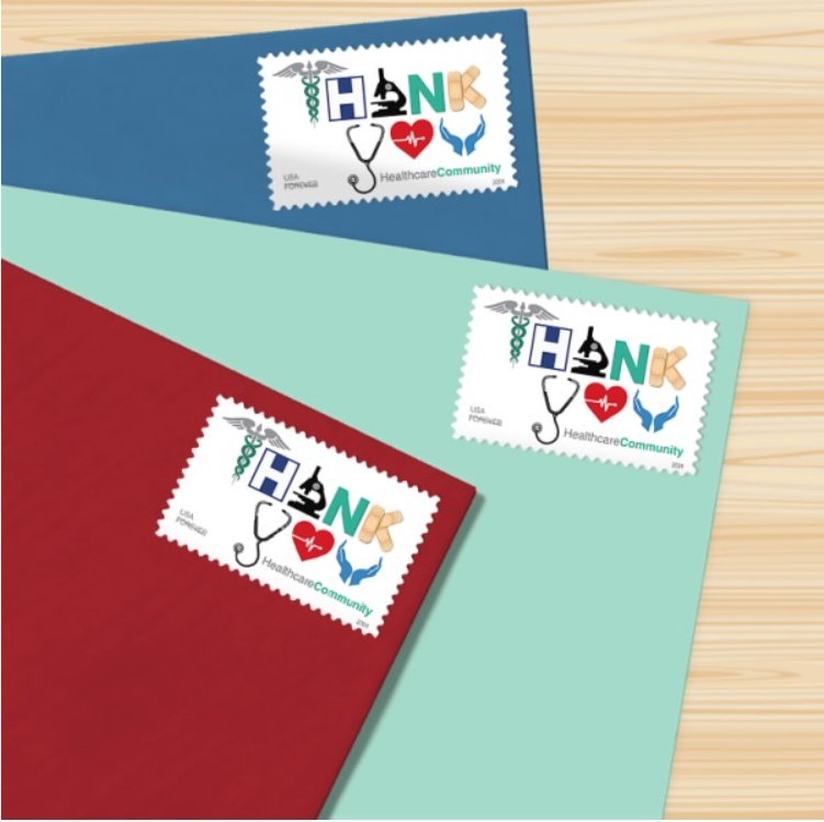 2024 Stamps : Thank You, Healthcare community Forever Stamps